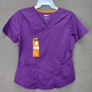 Scrubstar Womens Size Medium V-Neck Scrub Top Purple Durable Easy Fit Stretch